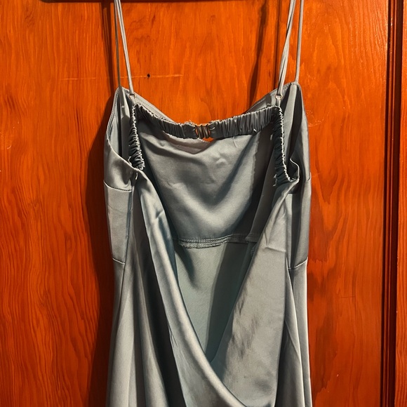Abercrombie Blue Satin Dress - Picture 6 of 7